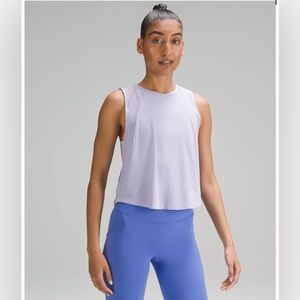 NWT Lululemon sculpt crop tank. Lilac smoke, size 4.